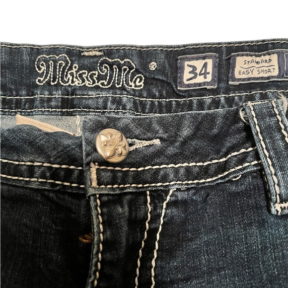 Miss Me Indigo Denim Shorts - Picture 3 of 4